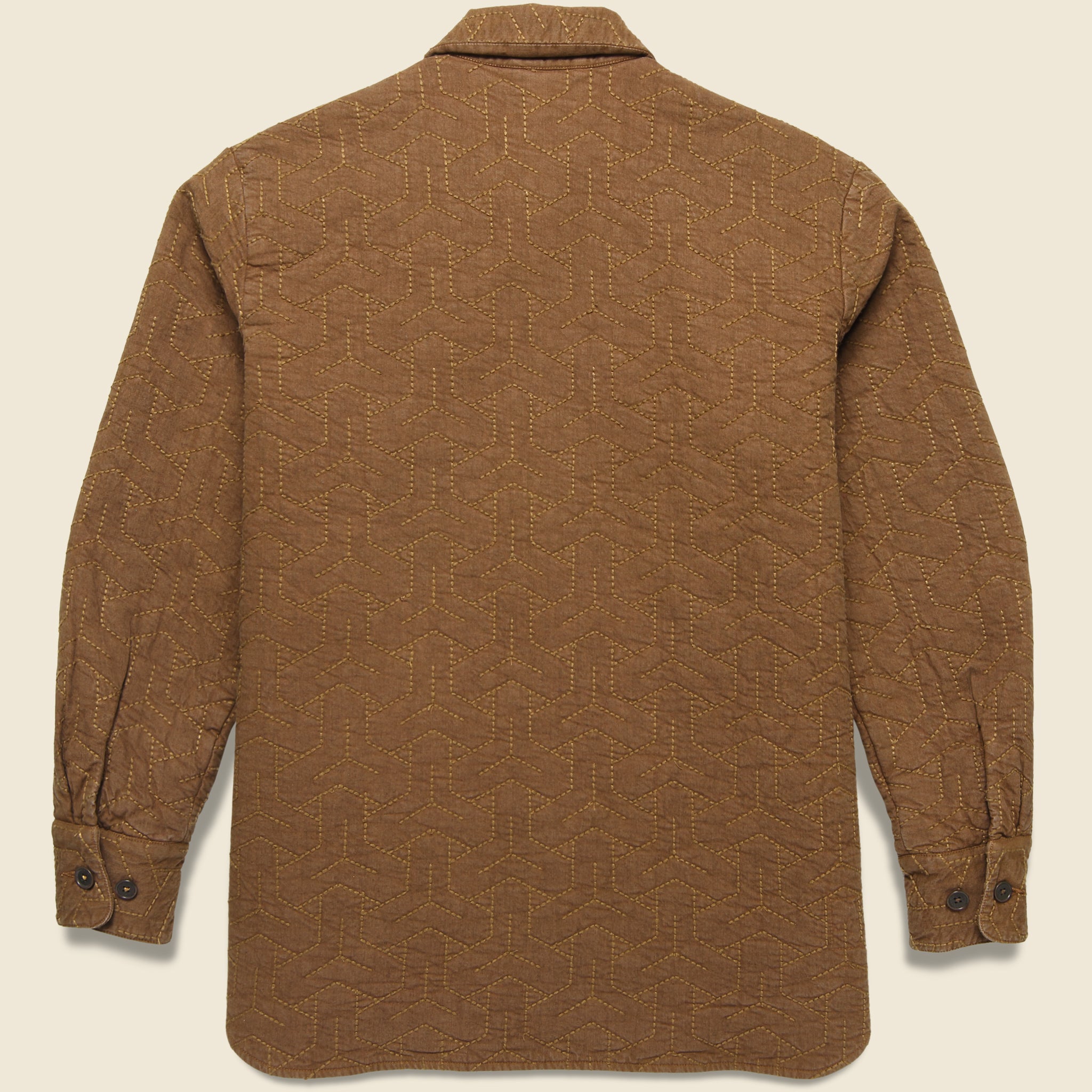 Quilted Travail Shirt Jacket - Brown - Universal Works - STAG Provisions - Outerwear - Shirt Jacket