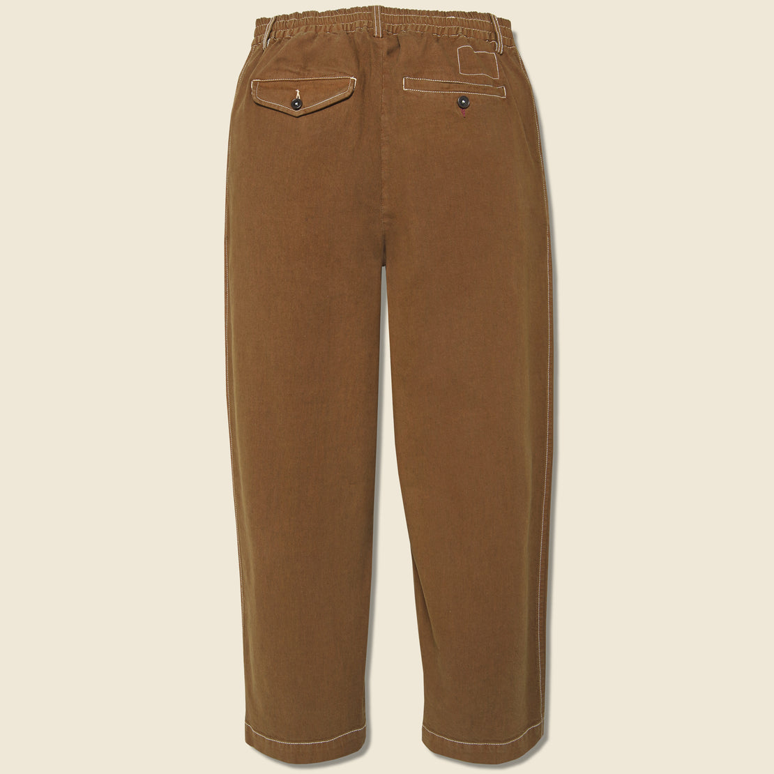 Pleated Twill Track Pant - Brown - Universal Works - STAG Provisions - Pants - Twill