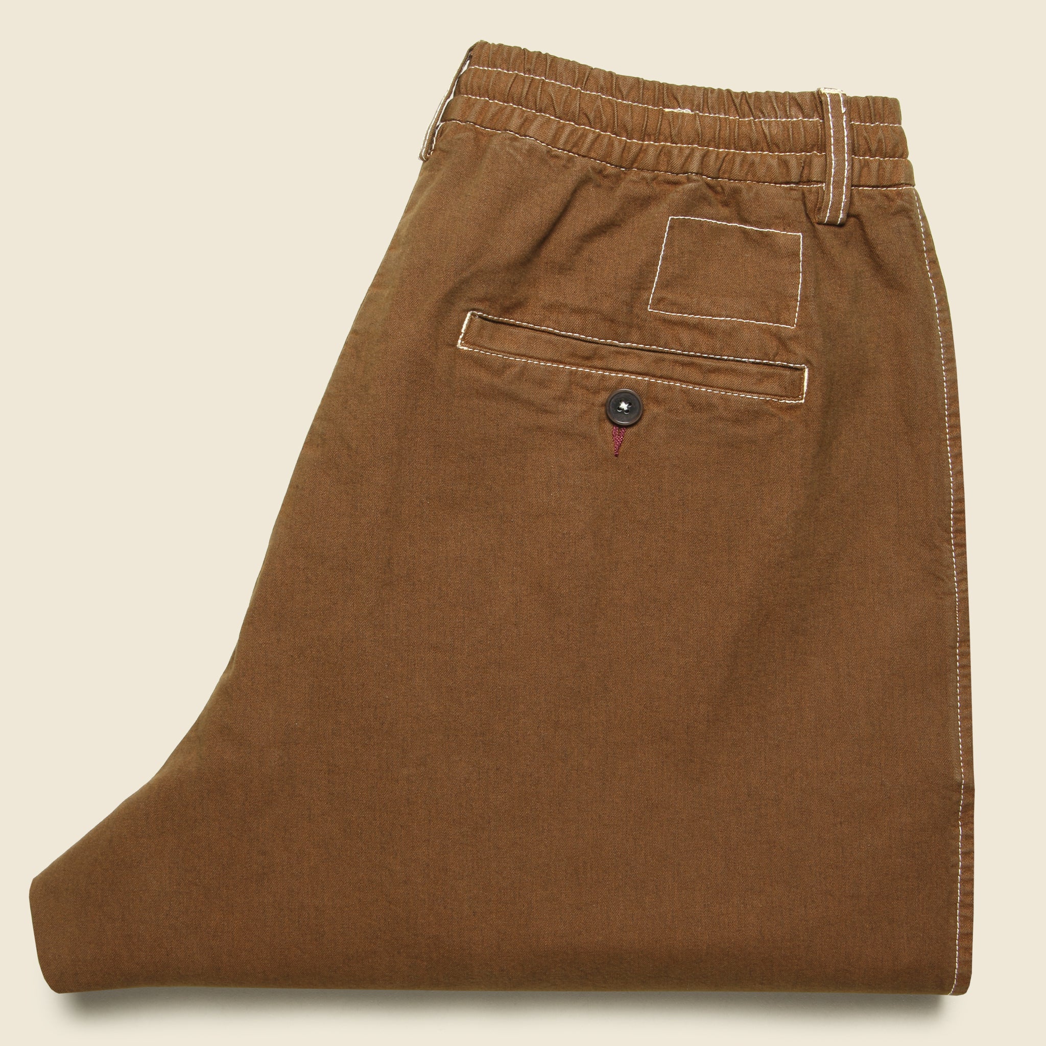 
                          Pleated Twill Track Pant - Brown - Universal Works - STAG Provisions - Pants - Twill
                        