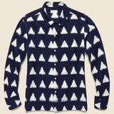 Ikat Garage Shirt - Navy - Universal Works - STAG Provisions - Tops - L/S Woven - Other Pattern