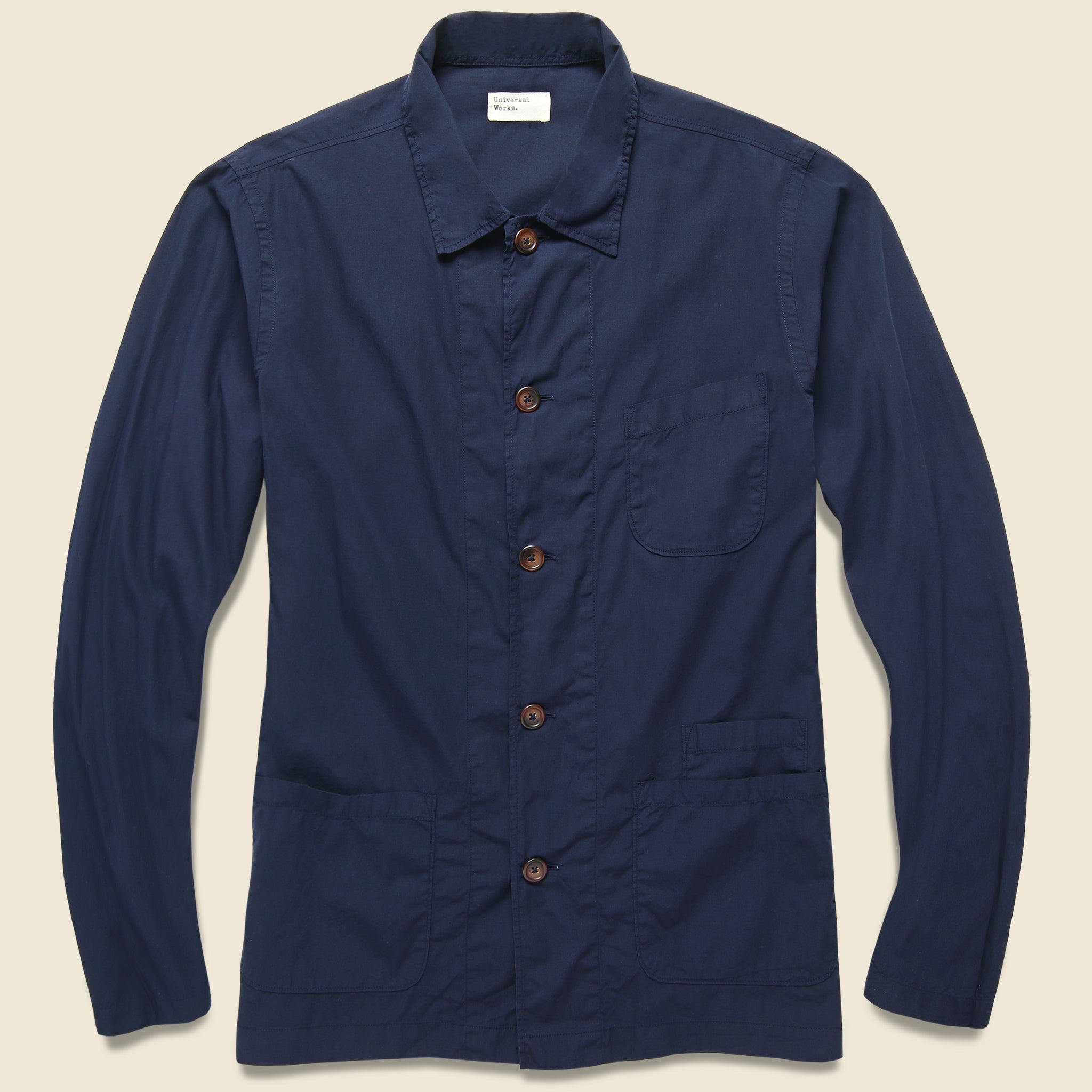 Bakers Overshirt - Navy - Universal Works - STAG Provisions - Tops - L/S Woven - Overshirt