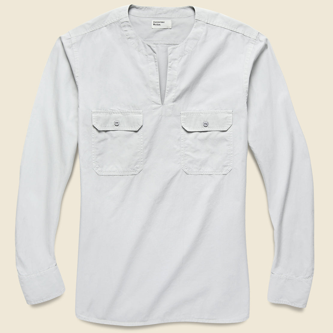 Universal Works Split Neck Shirt - Grey