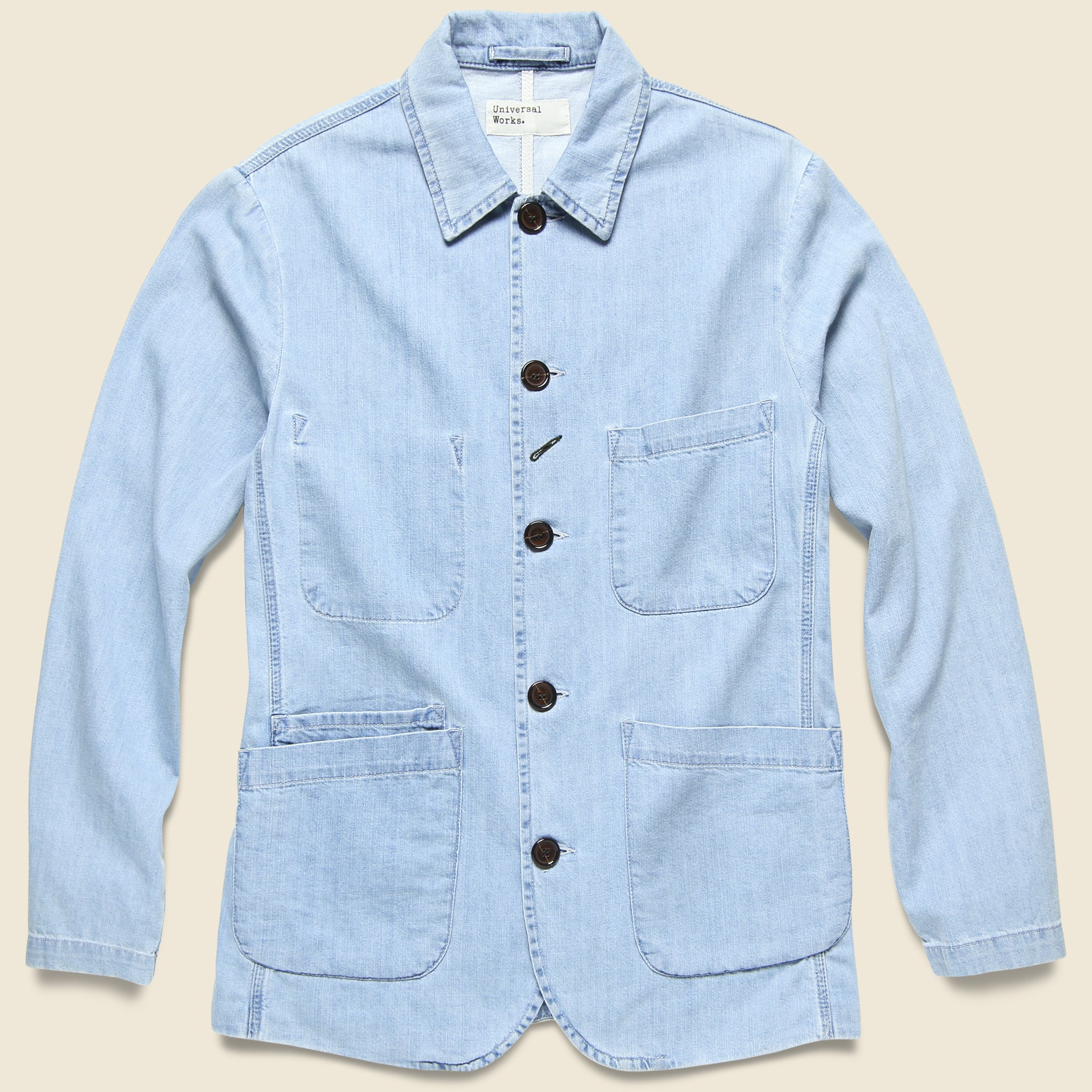Bakers Jacket - Indigo Summer Denim - Universal Works - STAG Provisions - Outerwear - Coat / Jacket