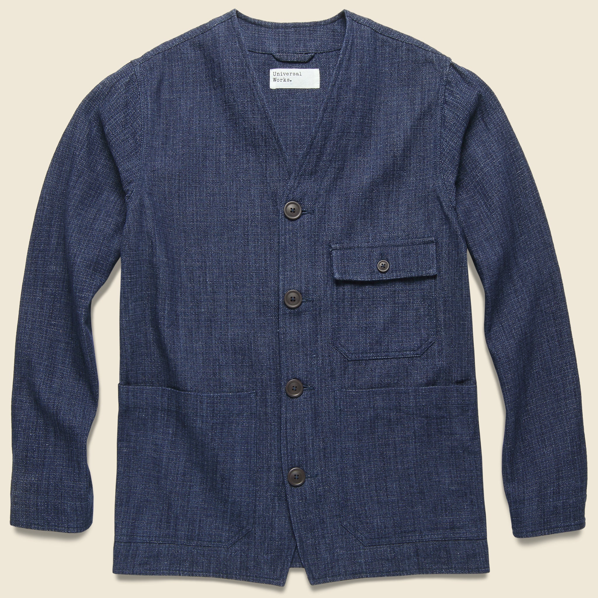 Cabin Jacket  - Indigo Denim - Universal Works - STAG Provisions - Outerwear - Shirt Jacket