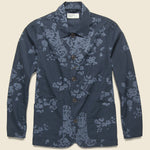 Bakers Jacket - Navy Flower Print Poplin - Universal Works - STAG Provisions - Outerwear - Shirt Jacket