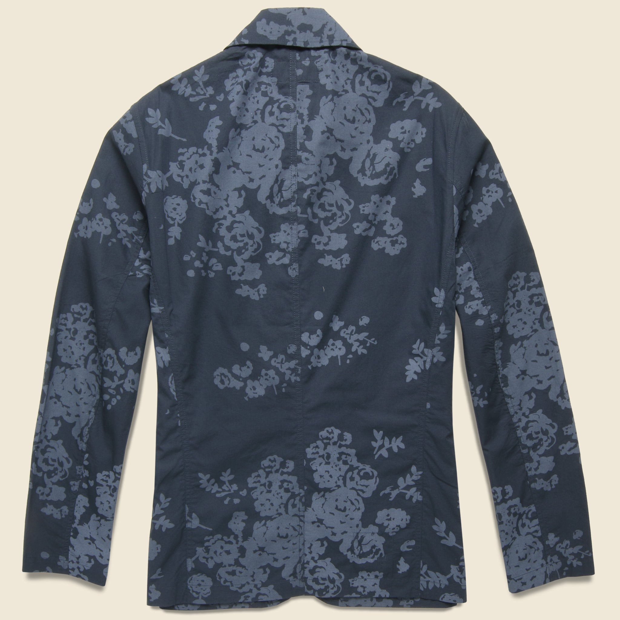 
                          Bakers Jacket - Navy Flower Print Poplin - Universal Works - STAG Provisions - Outerwear - Shirt Jacket
                        