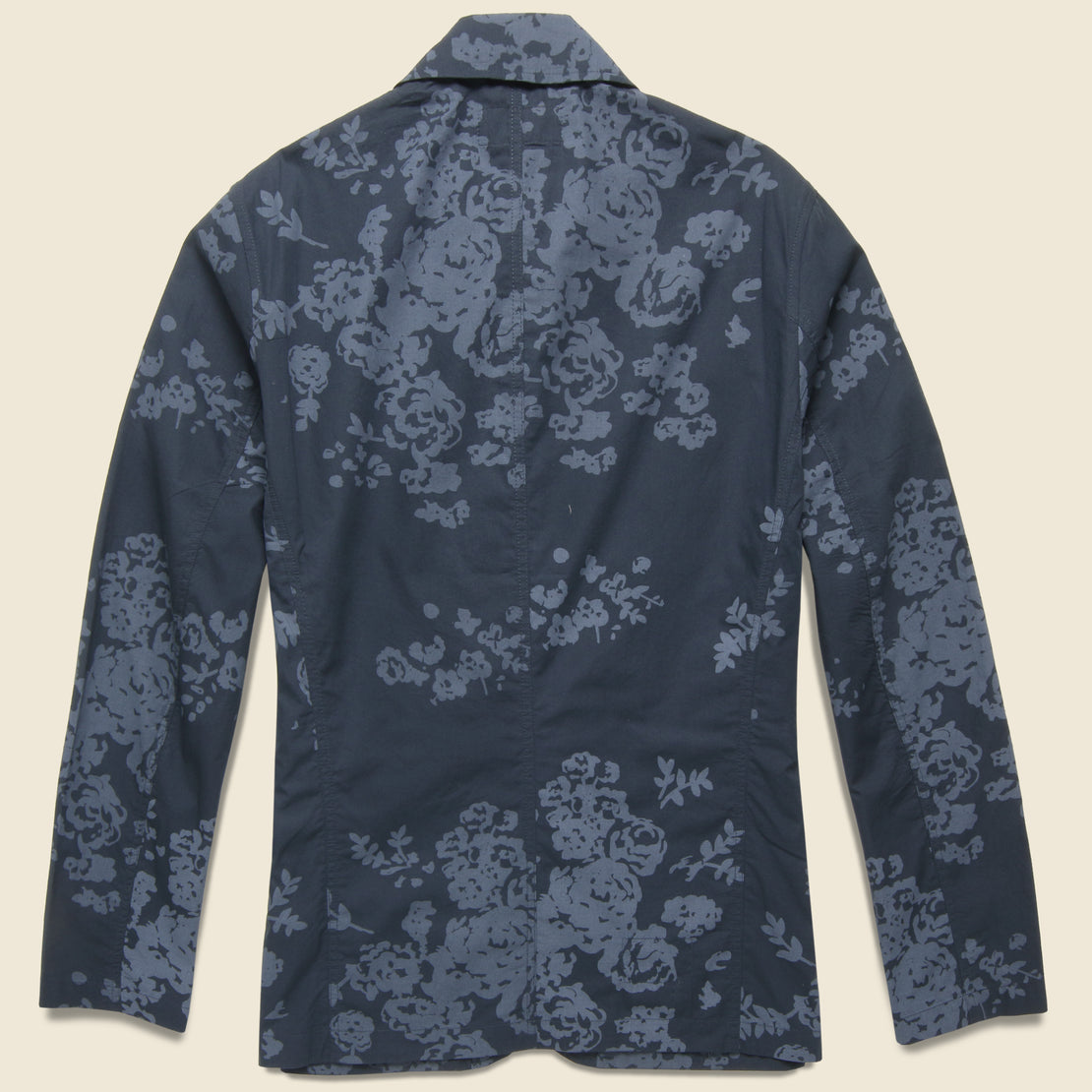 Bakers Jacket - Navy Flower Print Poplin - Universal Works - STAG Provisions - Outerwear - Shirt Jacket