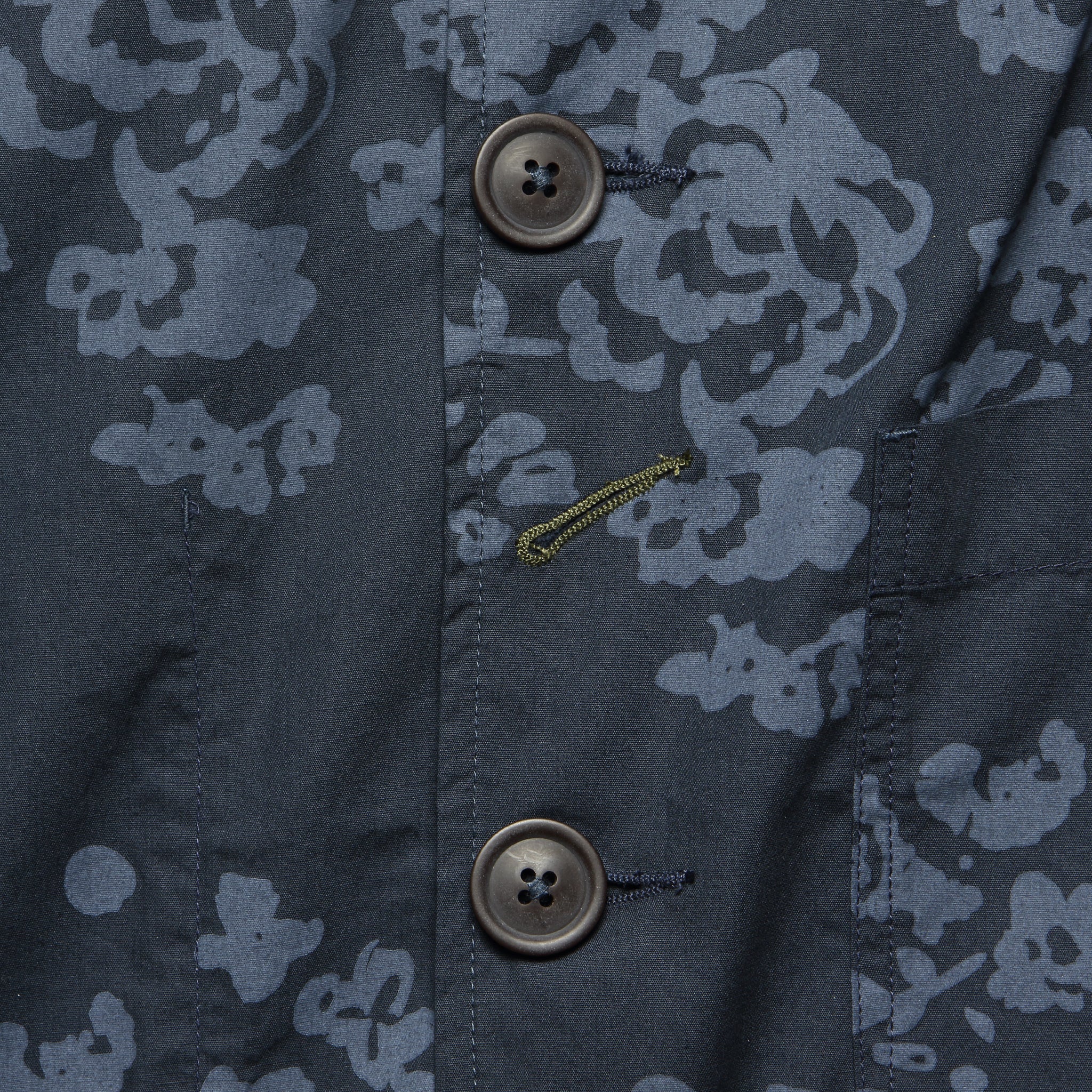 Bakers Jacket - Navy Flower Print Poplin - Universal Works - STAG Provisions - Outerwear - Shirt Jacket