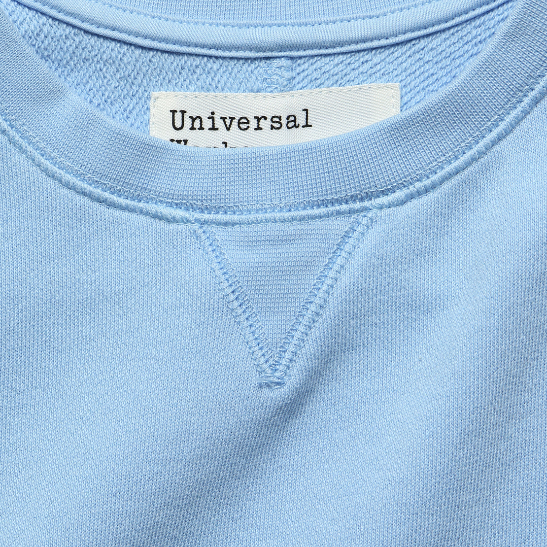 Crew Fleece Sweatshirt - Sky Blue - Universal Works - STAG Provisions - Tops - Fleece / Sweatshirt