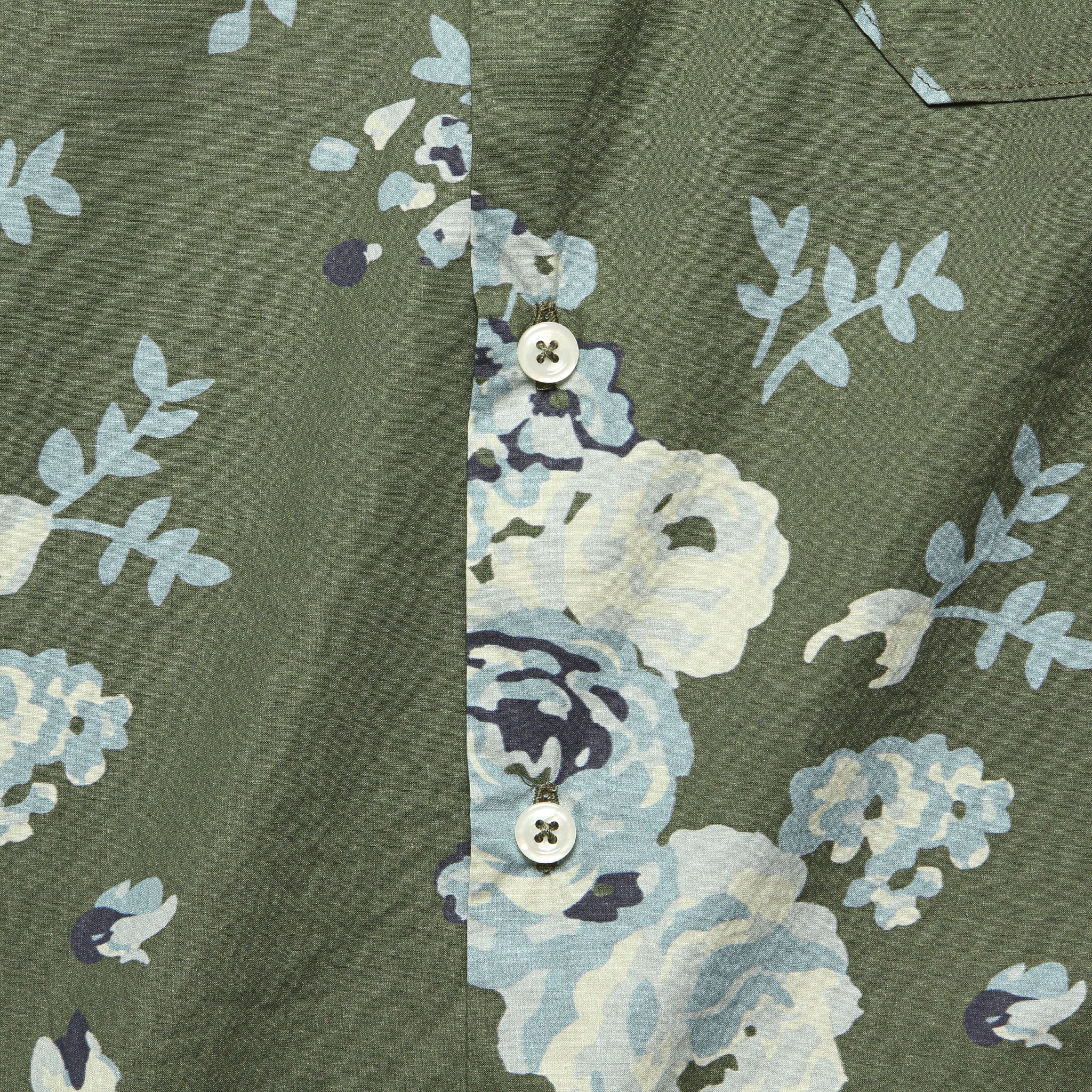 
                          Road Shirt - Olive Flower - Universal Works - STAG Provisions - Tops - S/S Woven - Floral
                        