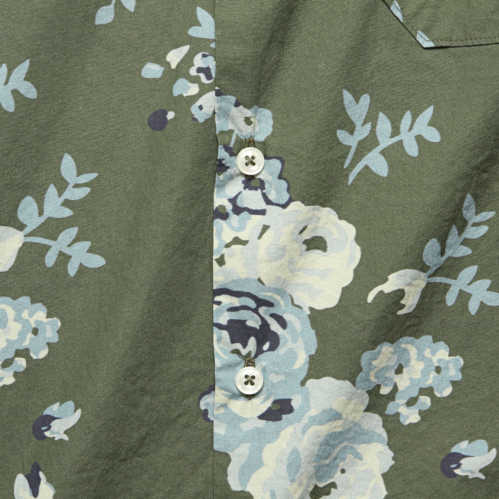 Road Shirt - Olive Flower - Universal Works - STAG Provisions - Tops - S/S Woven - Floral