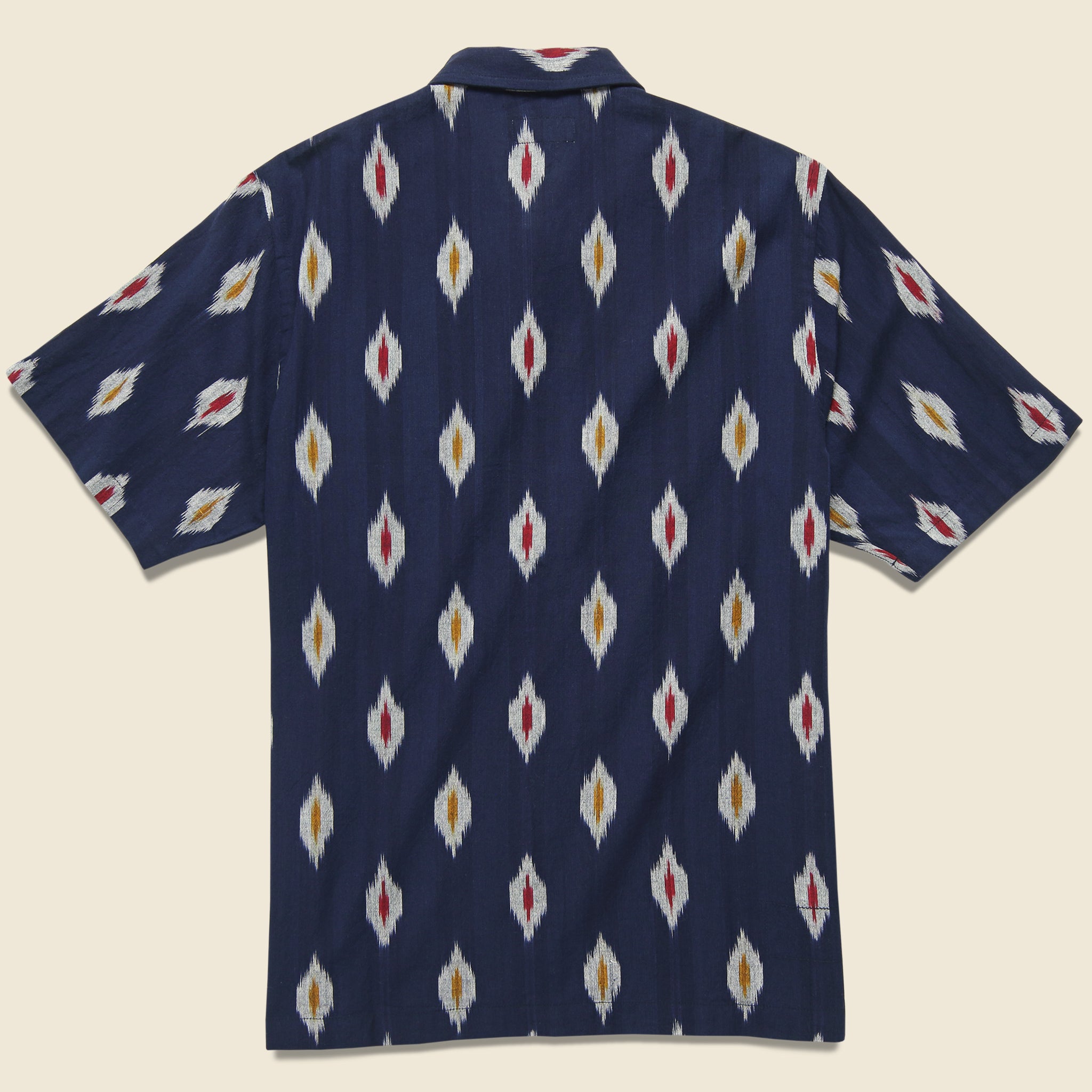 
                          Road Shirt - Indigo Ikat - Universal Works - STAG Provisions - Tops - S/S Woven - Other Pattern
                        