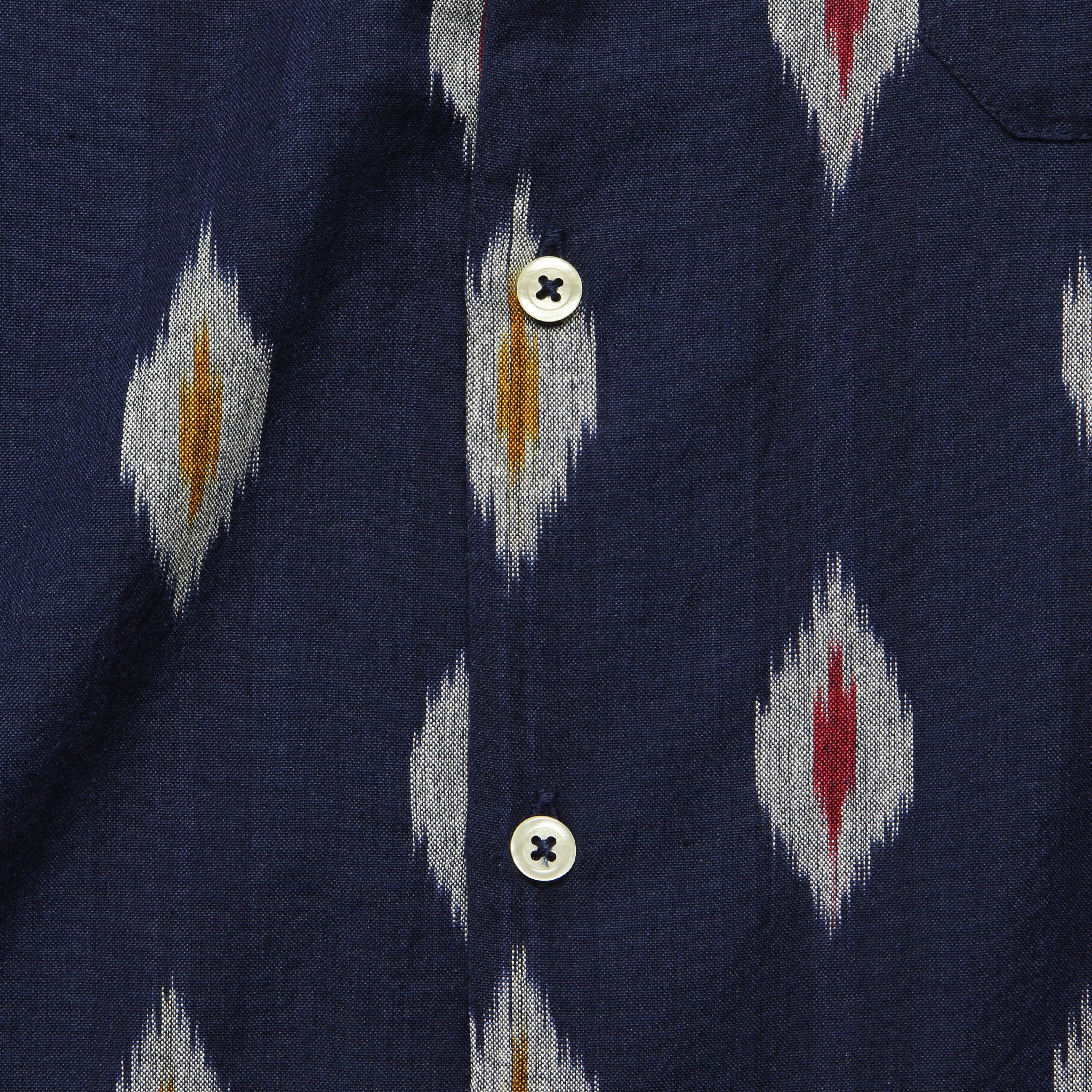 
                          Road Shirt - Indigo Ikat - Universal Works - STAG Provisions - Tops - S/S Woven - Other Pattern
                        