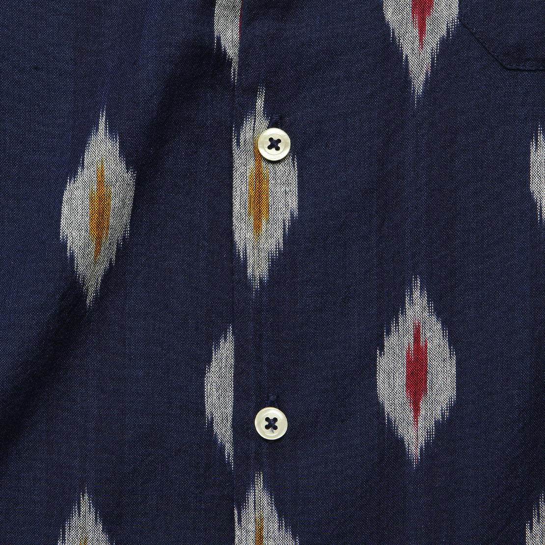 Road Shirt - Indigo Ikat - Universal Works - STAG Provisions - Tops - S/S Woven - Other Pattern