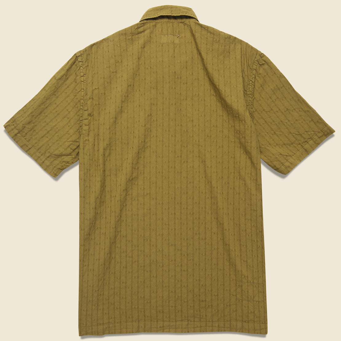 Road Shirt - Khaki Jacquard - Universal Works - STAG Provisions - Tops - S/S Woven - Other Pattern