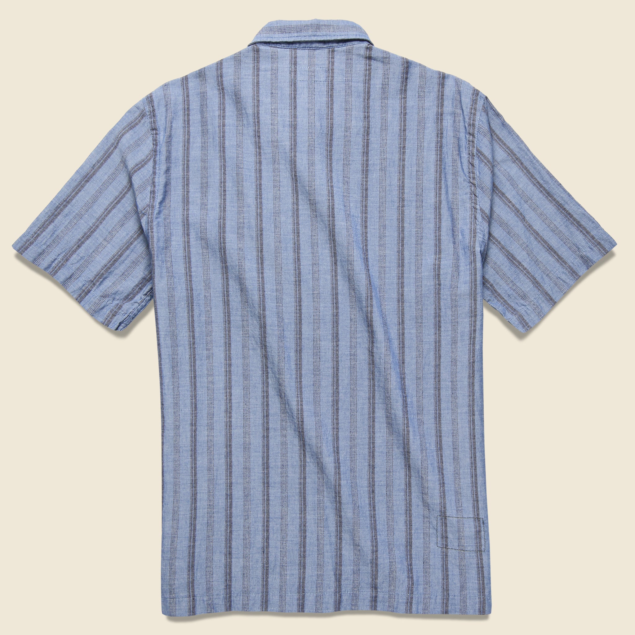 
                          Road Shirt - Blue Cesar Stripe - Universal Works - STAG Provisions - Tops - S/S Woven - Stripe
                        