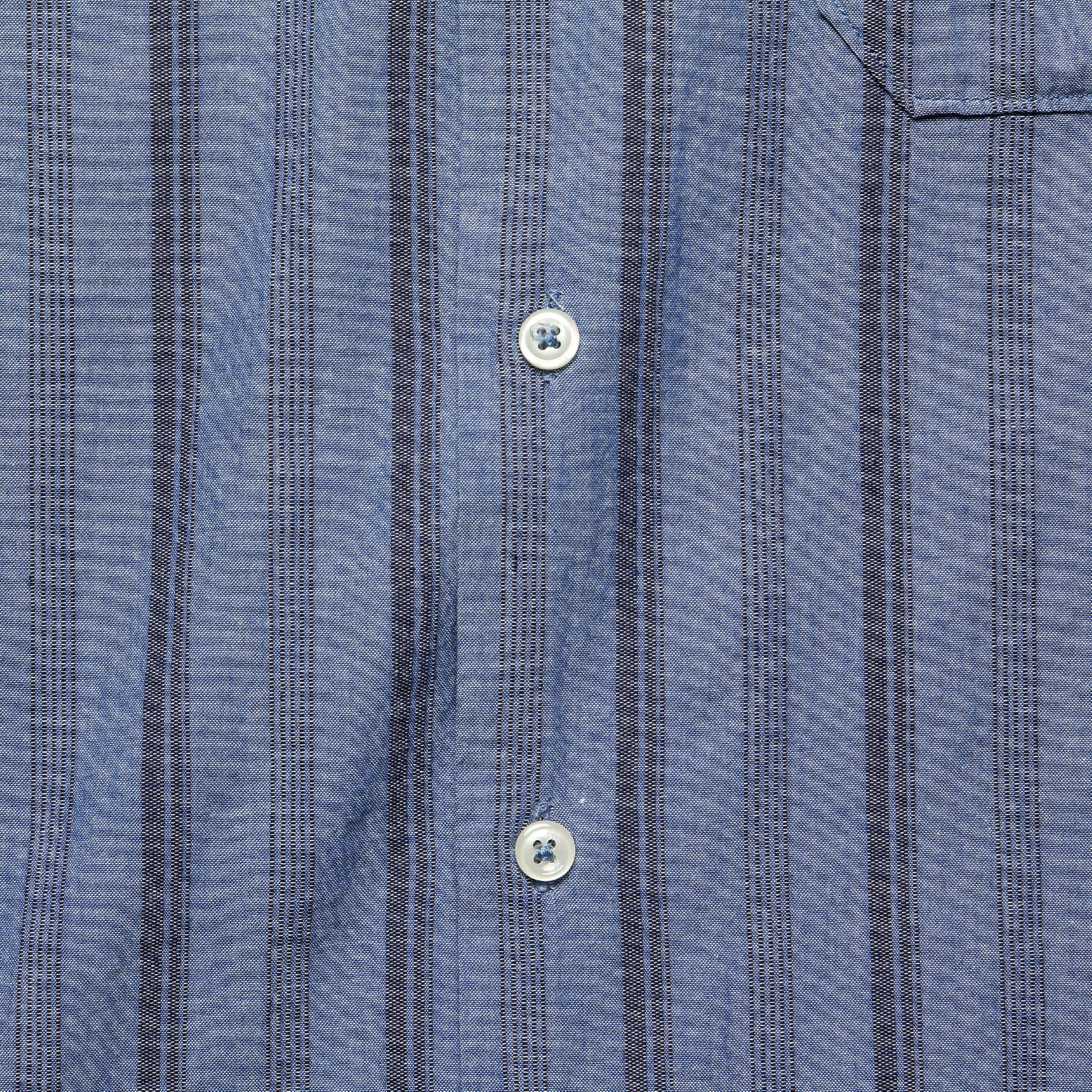 
                          Road Shirt - Blue Cesar Stripe - Universal Works - STAG Provisions - Tops - S/S Woven - Stripe
                        