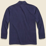 Tie Front Jacket - Indigo Herringbone Denim - Universal Works - STAG Provisions - Tops - L/S Woven - Overshirt