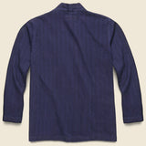 Tie Front Jacket - Indigo Herringbone Denim - Universal Works - STAG Provisions - Tops - L/S Woven - Overshirt