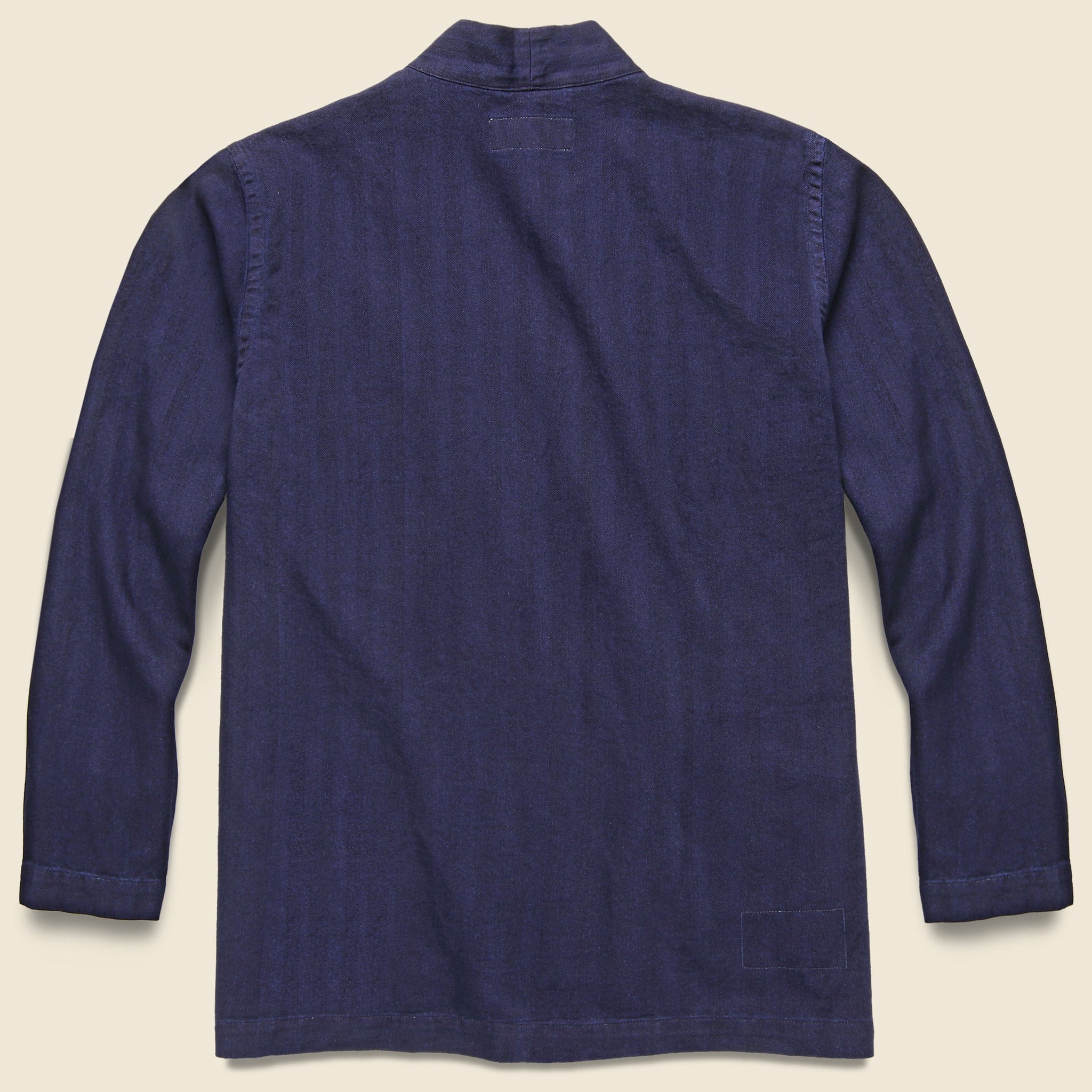 Tie Front Jacket - Indigo Herringbone Denim - Universal Works - STAG Provisions - Tops - L/S Woven - Overshirt