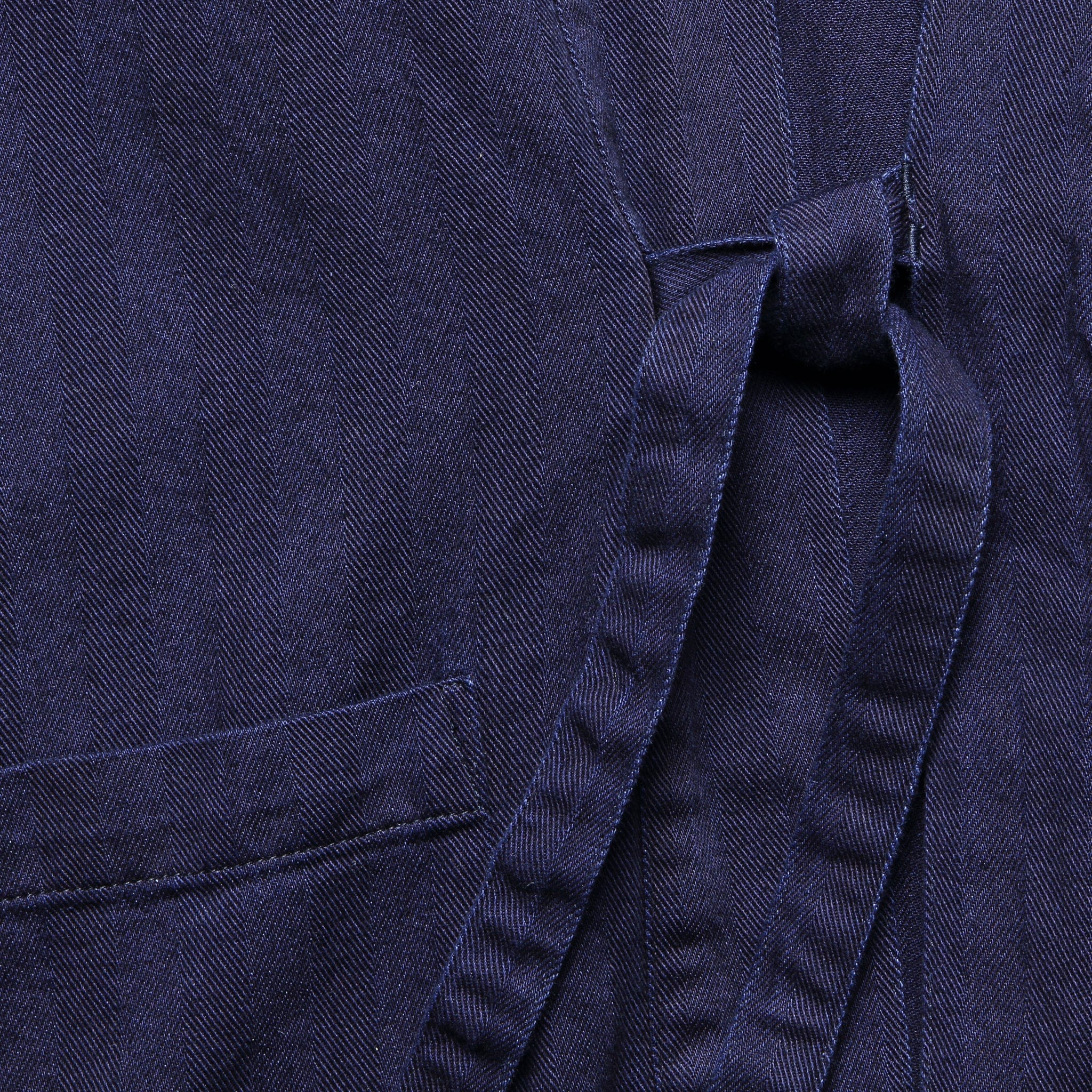 Tie Front Jacket - Indigo Herringbone Denim - Universal Works - STAG Provisions - Tops - L/S Woven - Overshirt