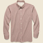 Everyday Shirt - Brown Gingham Seersucker - Universal Works - STAG Provisions - Tops - L/S Woven - Plaid