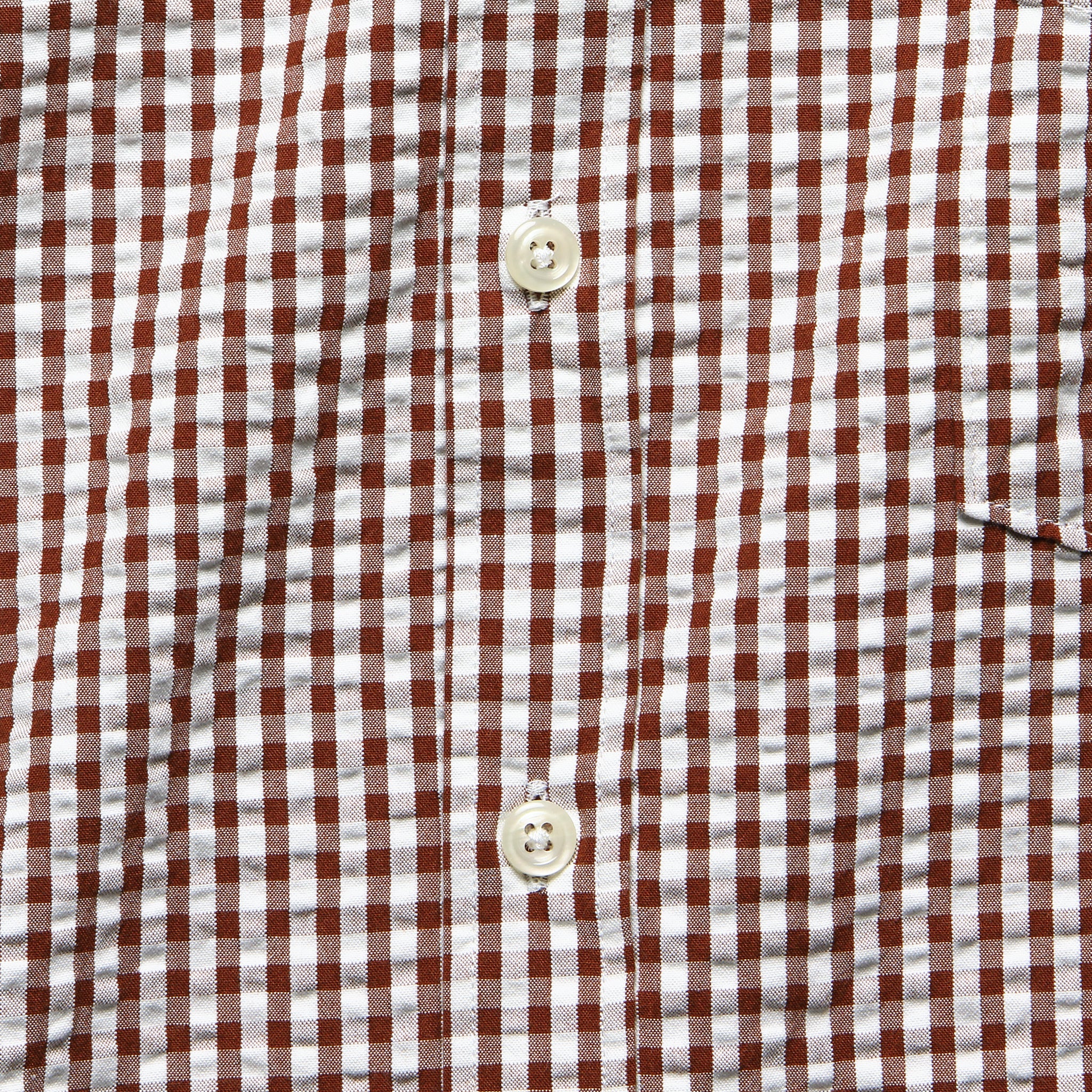 
                          Everyday Shirt - Brown Gingham Seersucker - Universal Works - STAG Provisions - Tops - L/S Woven - Plaid
                        