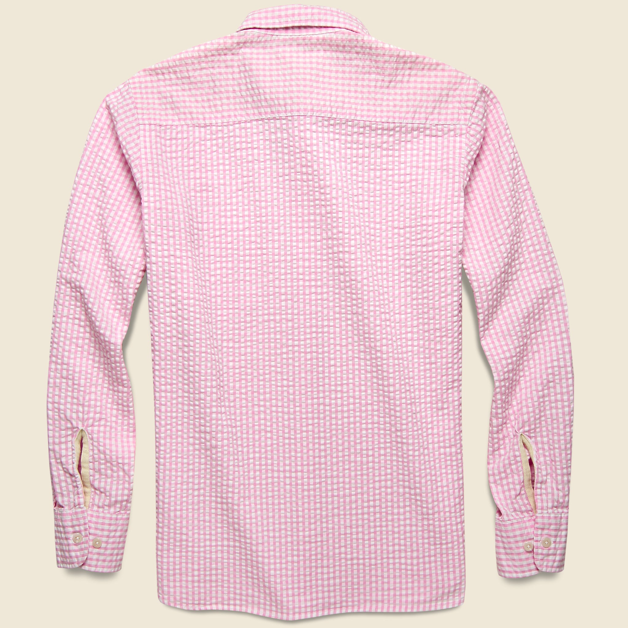 
                          Everyday Shirt - Pink Gingham Seersucker - Universal Works - STAG Provisions - Tops - L/S Woven - Plaid
                        