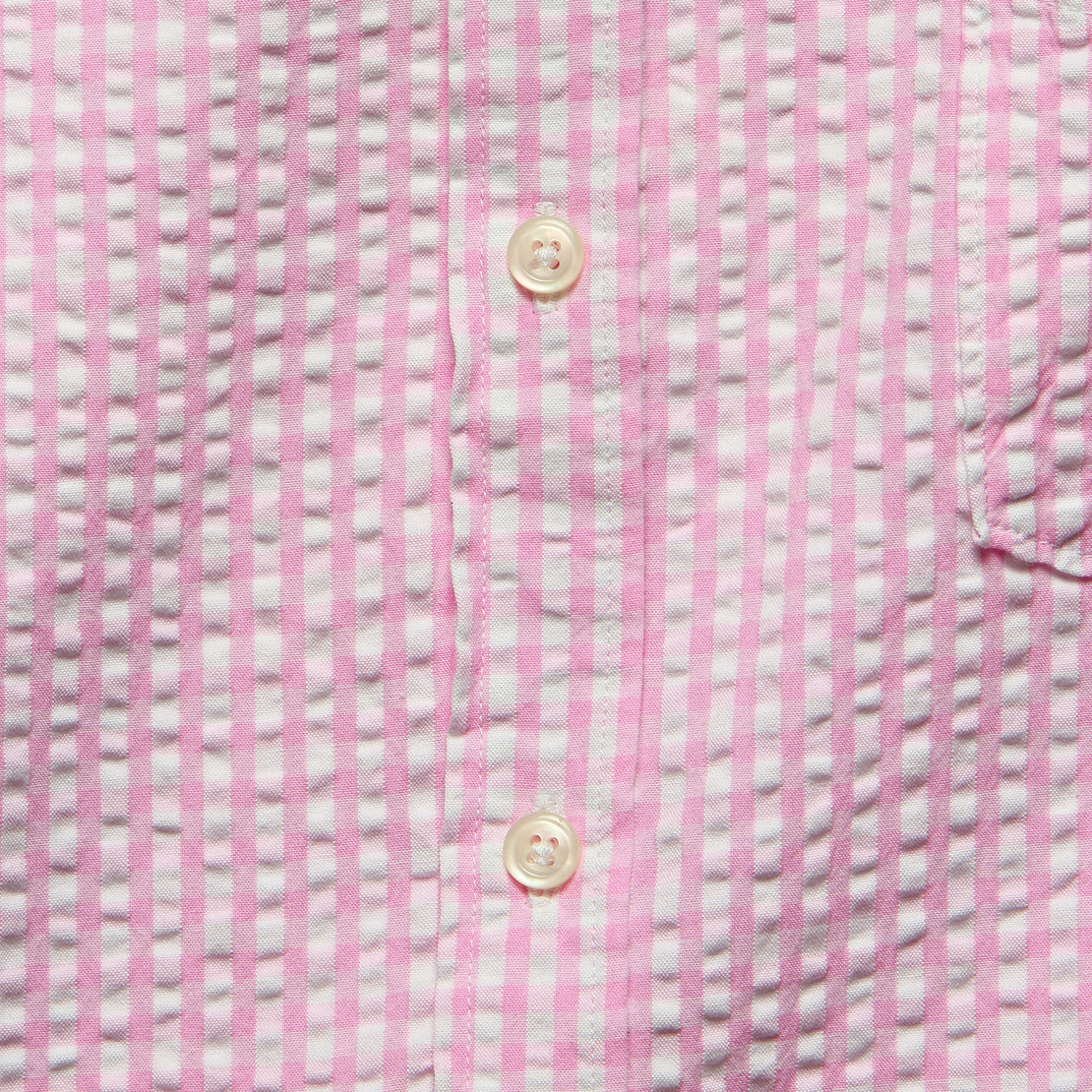 Everyday Shirt - Pink Gingham Seersucker - Universal Works - STAG Provisions - Tops - L/S Woven - Plaid