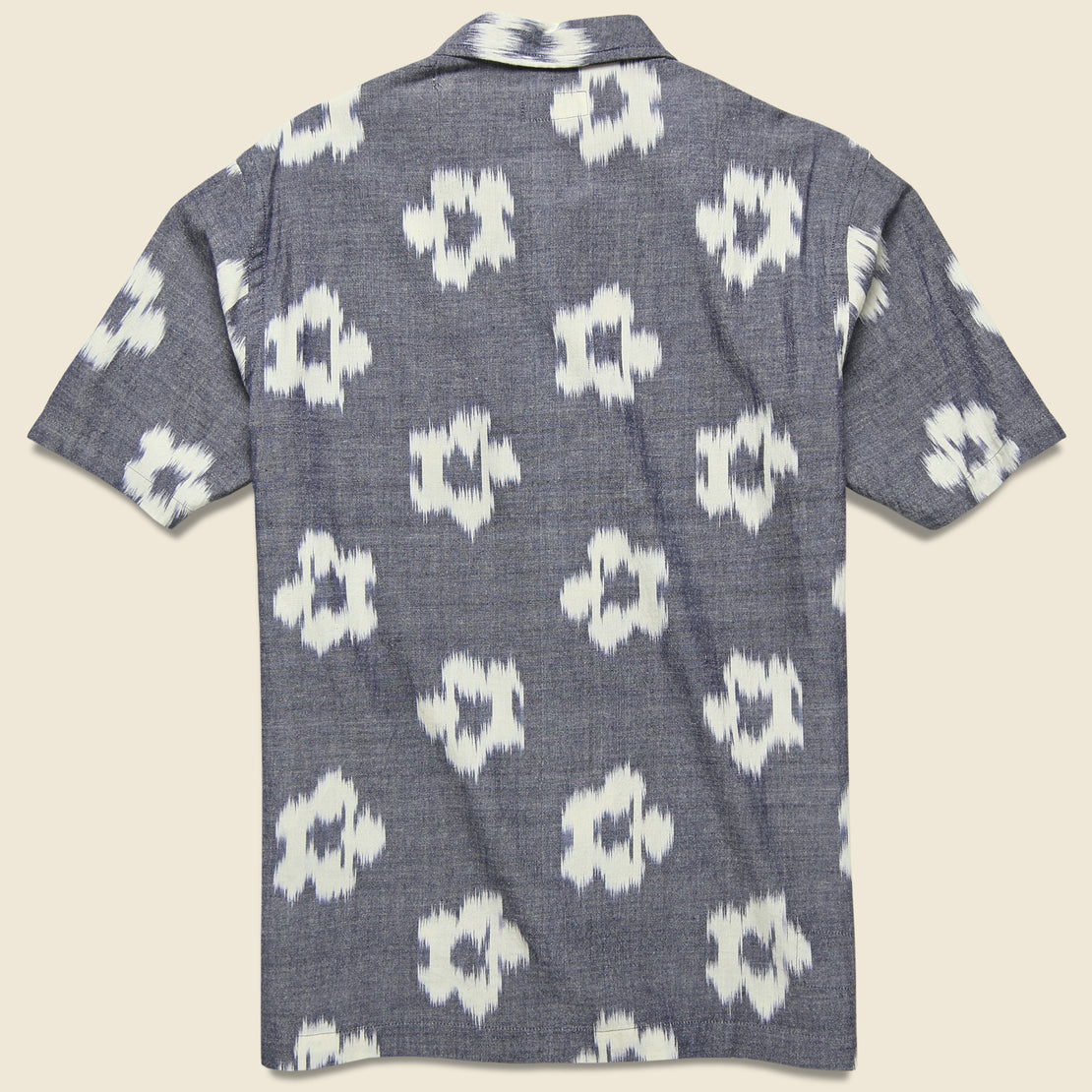 Road Shirt - Grey Ikat Flower - Universal Works - STAG Provisions - Tops - S/S Woven - Floral
