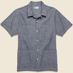 The Summer Overshirt - Indigo Chambray - Universal Works - STAG Provisions - Tops - S/S Woven - Solid
