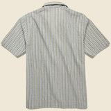 Road Shirt - Olive Elton 2 Stripe - Universal Works - STAG Provisions - Tops - S/S Woven - Stripe