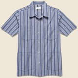 Road Summer Shirt - Blue Stripe - Universal Works - STAG Provisions - Tops - S/S Woven - Stripe