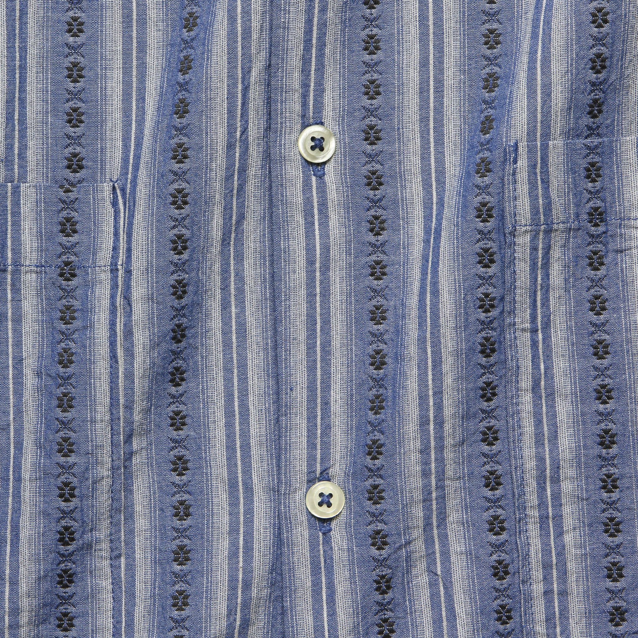 Road Summer Shirt - Blue Stripe - Universal Works - STAG Provisions - Tops - S/S Woven - Stripe