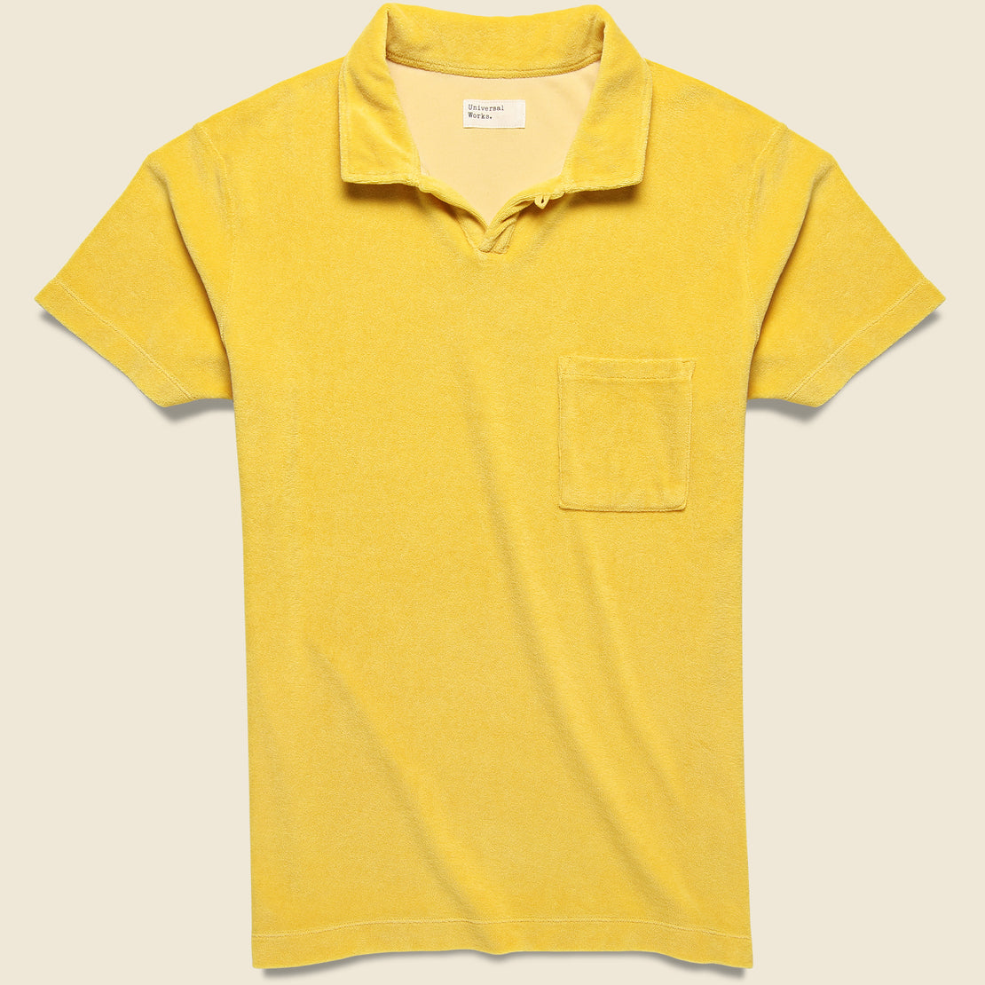 Universal Works Terry Fleece Vacation Polo - Gold