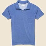 Terry Fleece Vacation Polo - Blue - Universal Works - STAG Provisions - Tops - S/S Knit