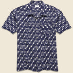 Ikat Road Shirt - Indigo - Universal Works - STAG Provisions - Tops - S/S Woven - Other Pattern