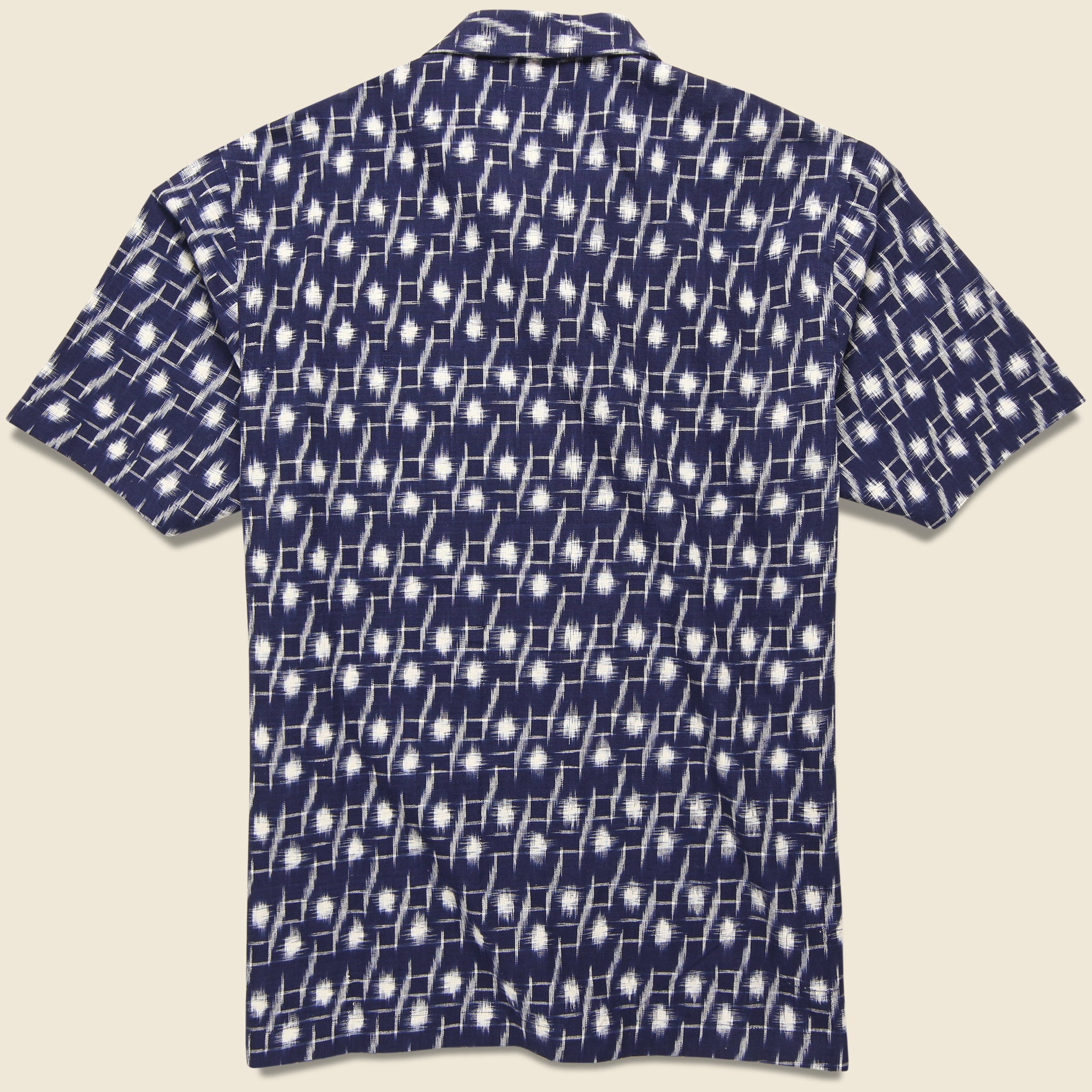 
                          Ikat Road Shirt - Indigo - Universal Works - STAG Provisions - Tops - S/S Woven - Other Pattern
                        