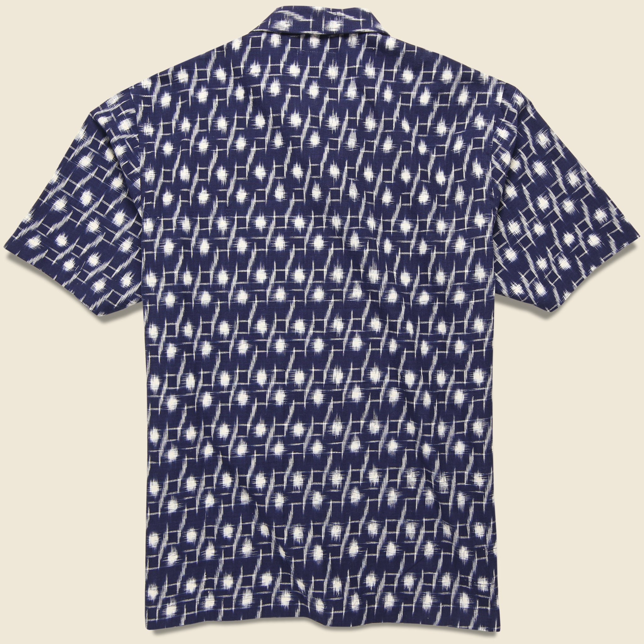Ikat Road Shirt - Indigo - Universal Works - STAG Provisions - Tops - S/S Woven - Other Pattern