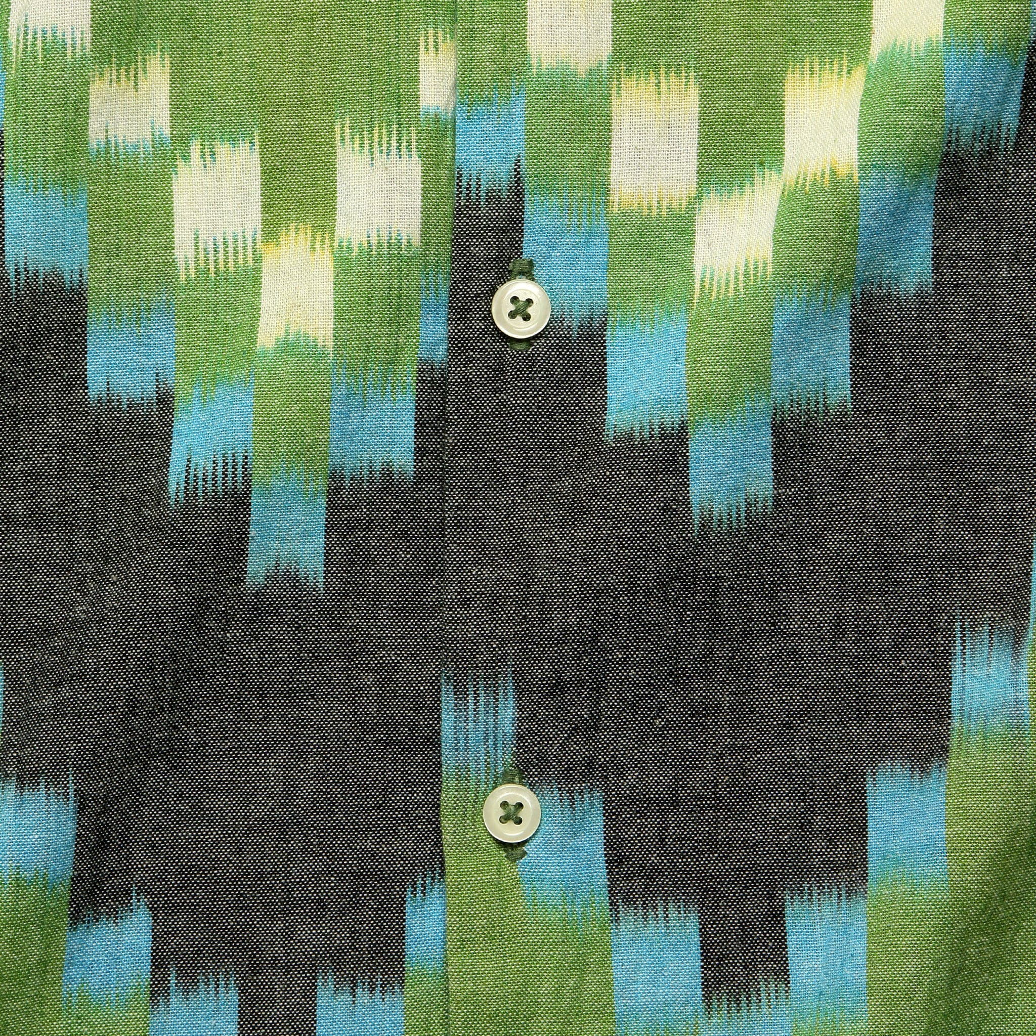 
                          Zig Zag Ikat Road Shirt - Green - Universal Works - STAG Provisions - Tops - S/S Woven - Other Pattern
                        