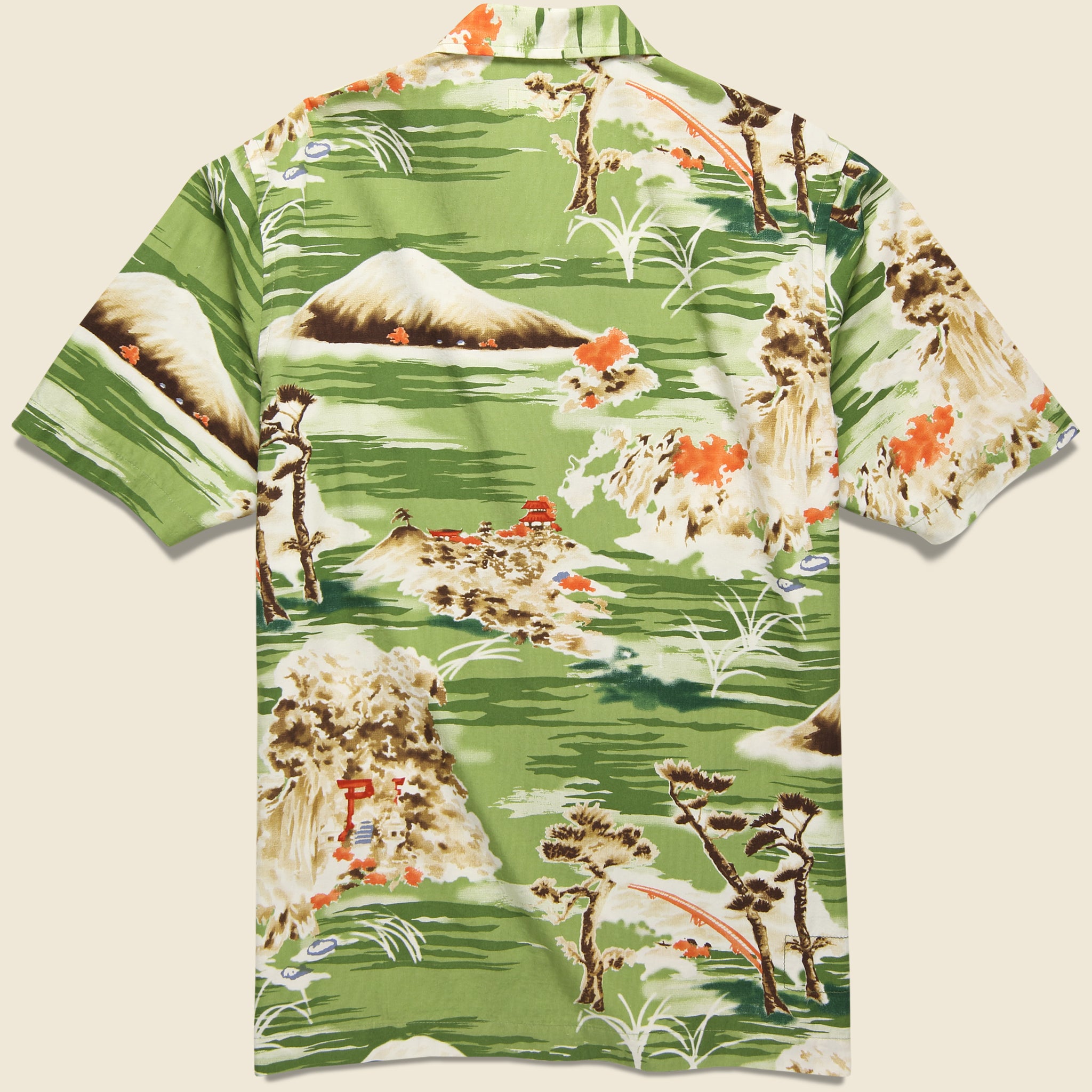 
                          Fuji Summer Print Road Shirt - Green - Universal Works - STAG Provisions - Tops - S/S Woven - Other Pattern
                        