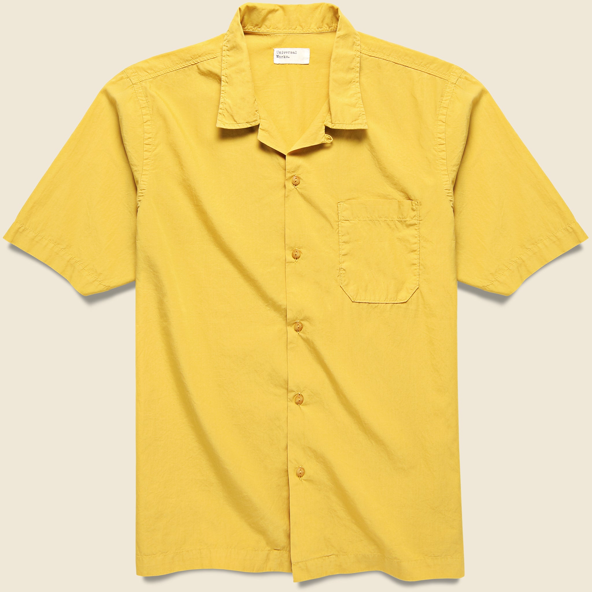 Organic Poplin Road Shirt - Gold - Universal Works - STAG Provisions - Tops - S/S Woven - Solid