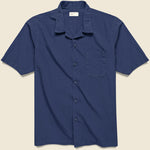 Organic Poplin Road Shirt - Navy - Universal Works - STAG Provisions - Tops - S/S Woven - Solid