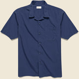 Organic Poplin Road Shirt - Navy - Universal Works - STAG Provisions - Tops - S/S Woven - Solid