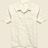 Self Stripe Road Shirt - White - Universal Works - STAG Provisions - Tops - S/S Woven - Stripe