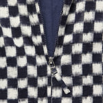 Double Ikat Chequerboard Windcheater Jacket - Indigo/White - Universal Works - STAG Provisions - Outerwear - Coat / Jacket