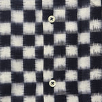 Double Ikat Chequerboard Road Shirt - Indigo/White - Universal Works - STAG Provisions - Tops - S/S Woven - Other Pattern