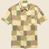 Patchwork Check Road Shirt - Sand - Universal Works - STAG Provisions - Tops - S/S Woven - Other Pattern