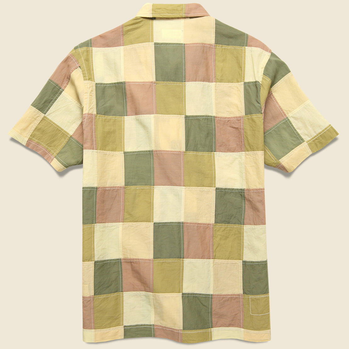 Patchwork Check Road Shirt - Sand - Universal Works - STAG Provisions - Tops - S/S Woven - Other Pattern