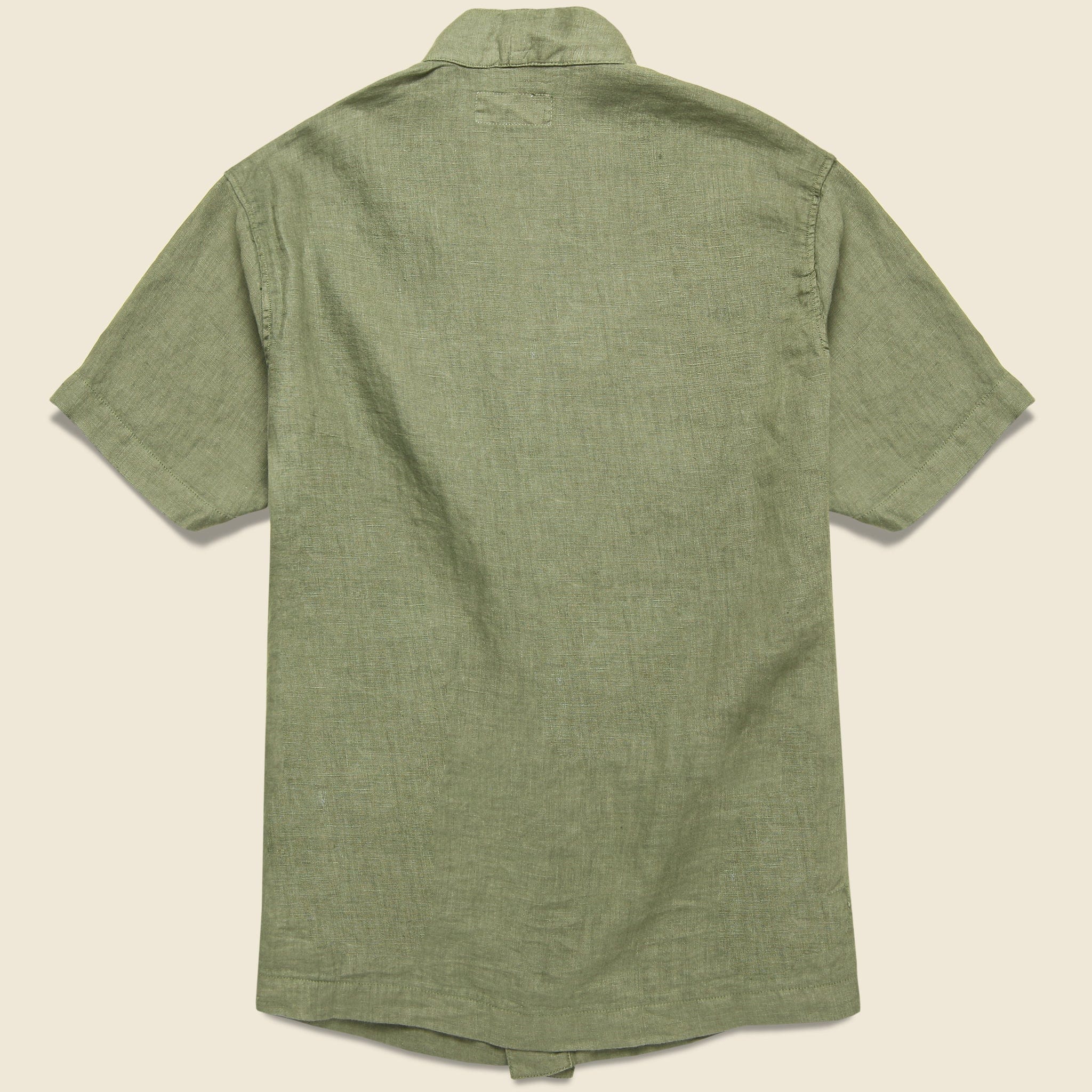 
                          Short Sleeve Linen Kyoto Workshirt - Bright Olive - Universal Works - STAG Provisions - Tops - S/S Woven - Solid
                        